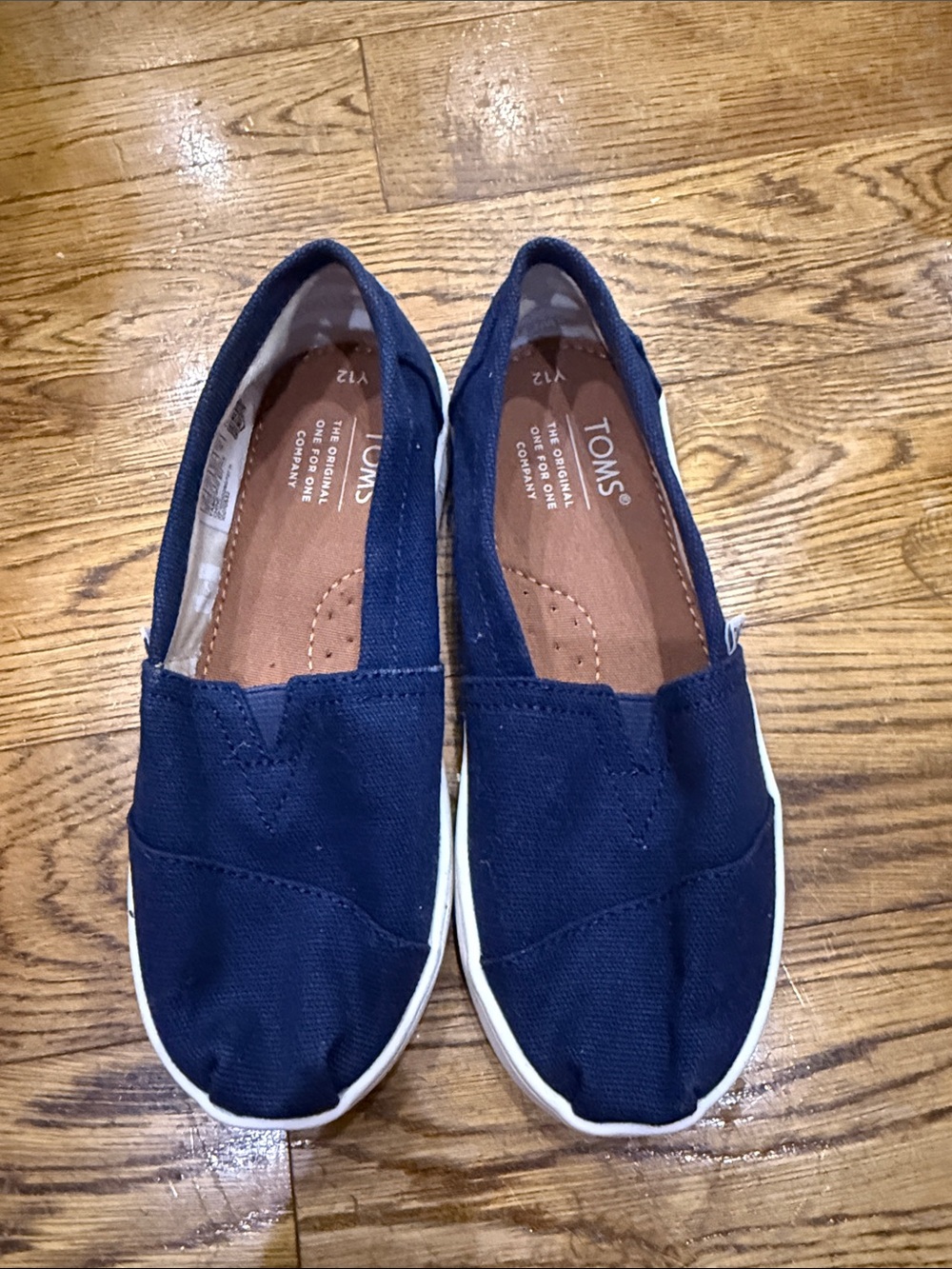 Toms Women's Slip-On Canvas Moccasins - Navy Blue